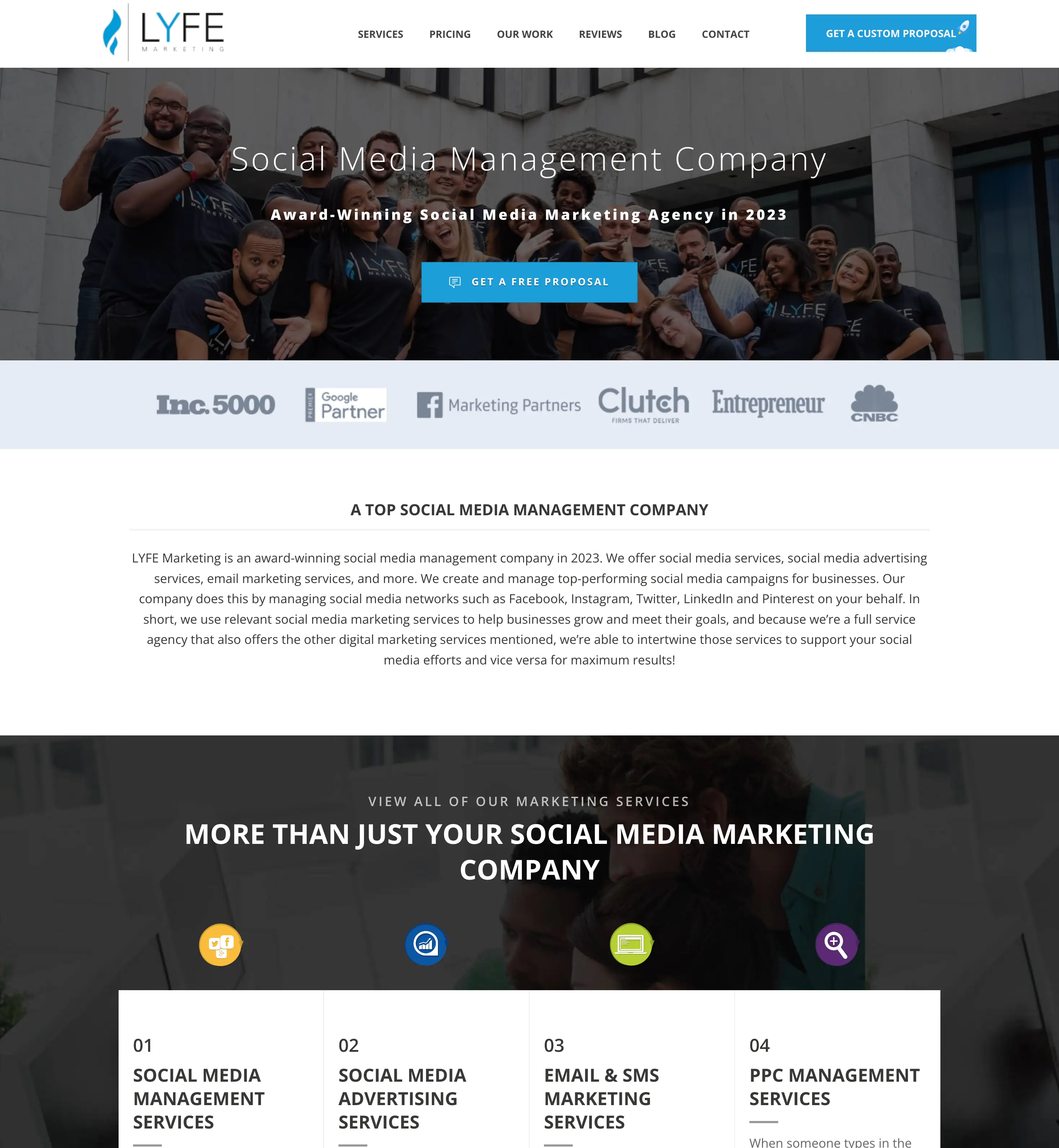 Lyfe Marketing website