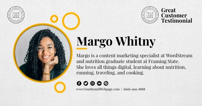 Facebook cover photo featuring customer testimonial quote