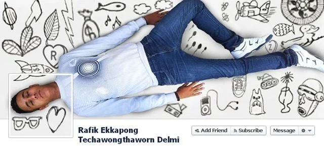 Interactive puzzle-style Facebook cover photo encouraging engagement