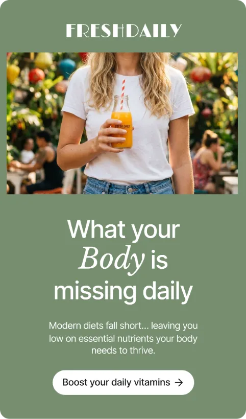Nutrition email design