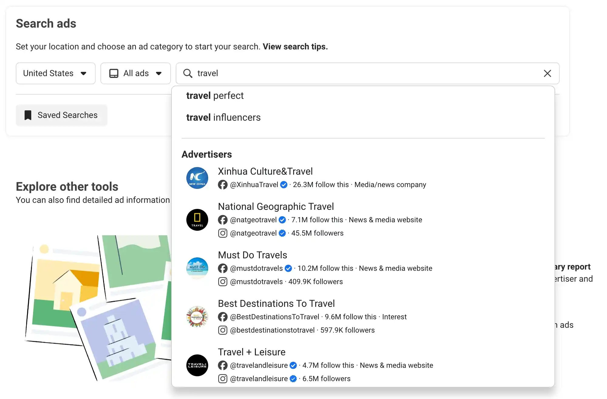 Meta Ads library