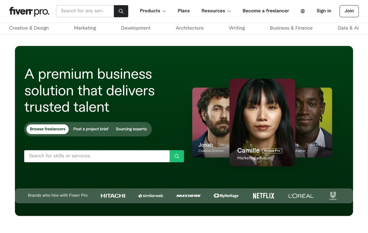 Fiverr Pro website