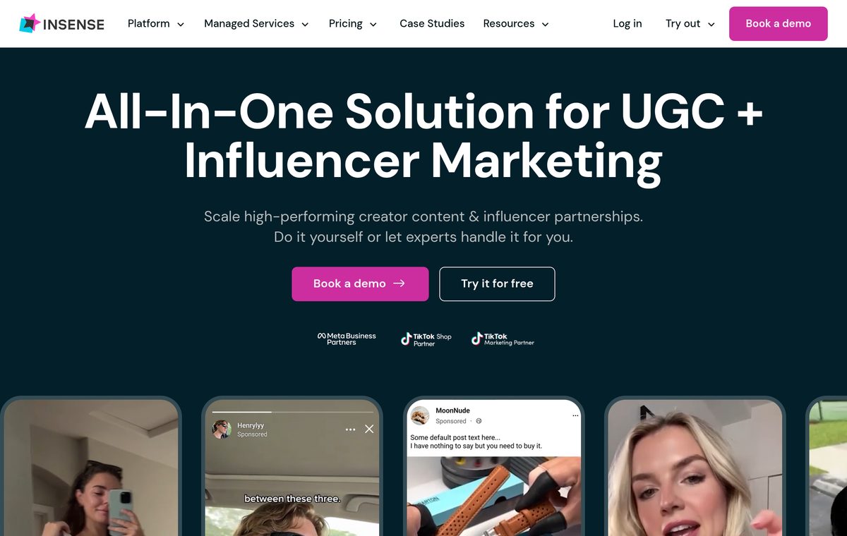 Insense website