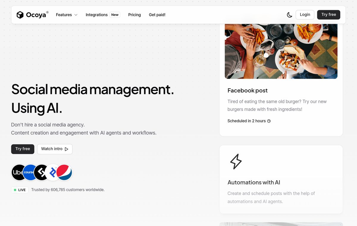 Ocoya website