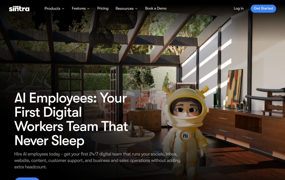 Sintra.ai website
