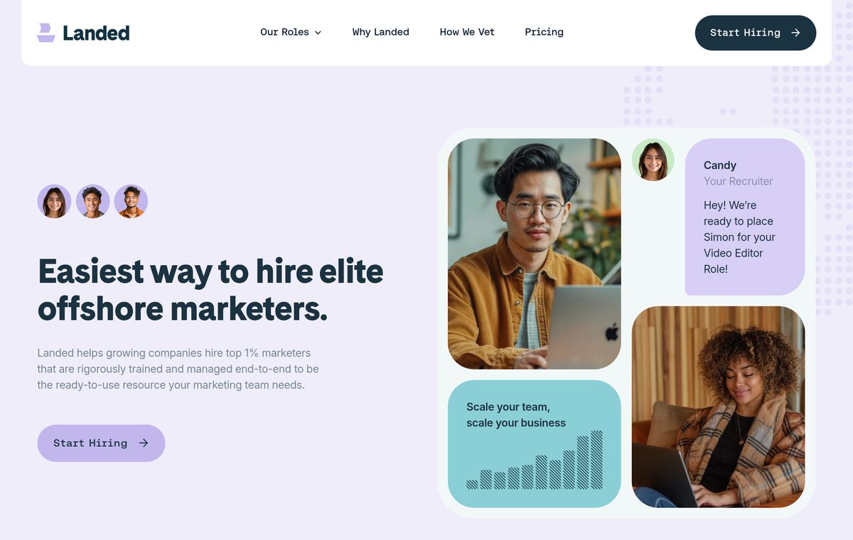 Landed website