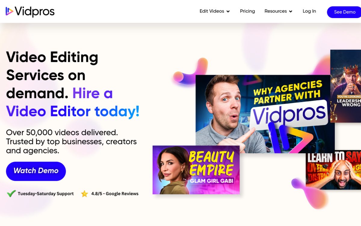 Vidpros website